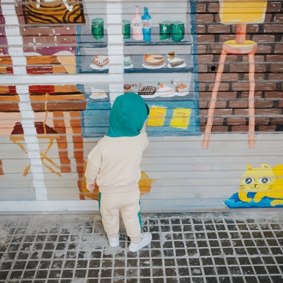 Contrast Color Hoodie 2SET - Picture 3 of 8